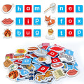Kasfalci Magnetic Letters & CVC Word Games - 130 Pieces Phonics Set for Kids