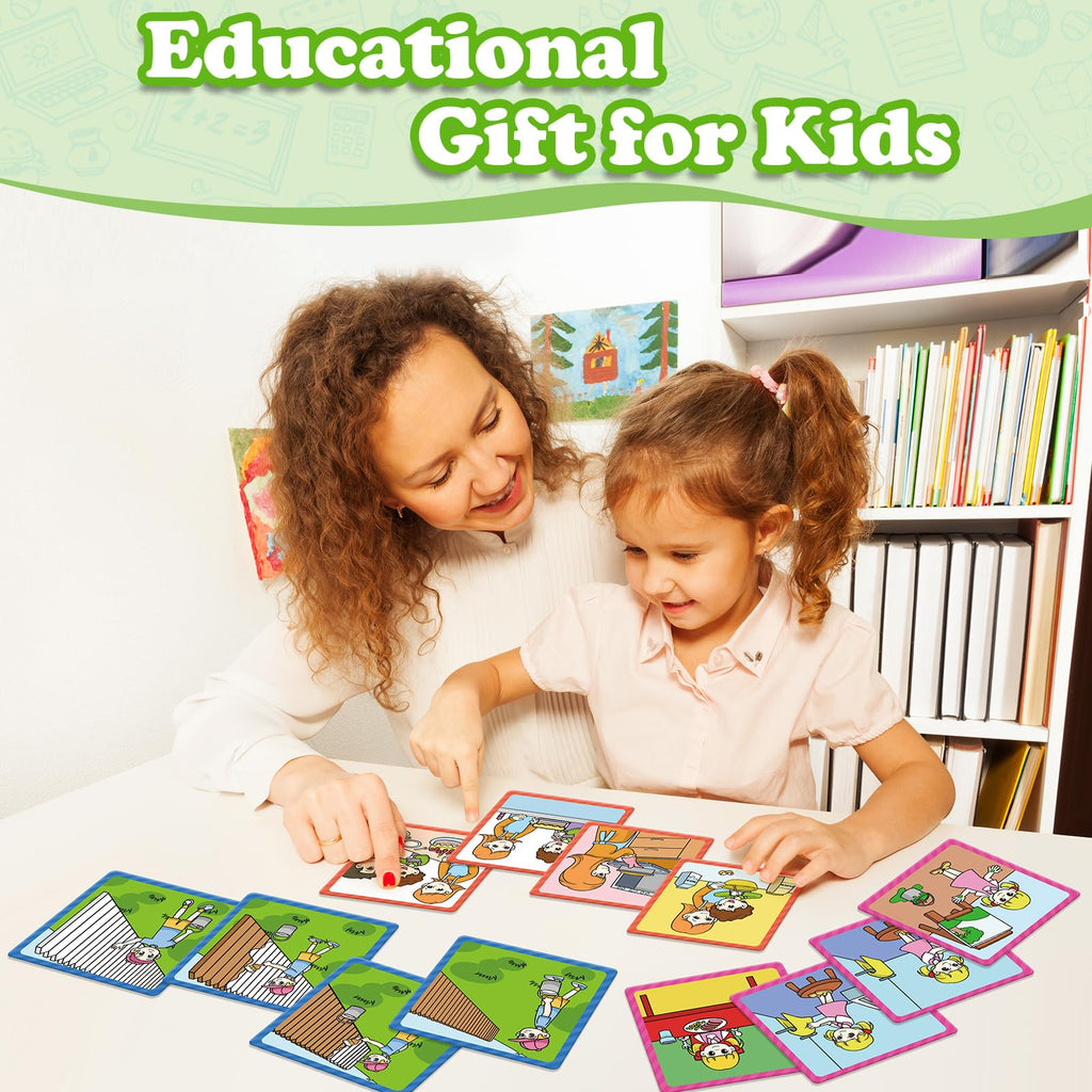 Kasfalci Sequencing Cards: 48 Cards for Storytelling, Speech Therapy, and Social Skills Development