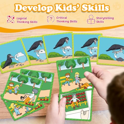 Kasfalci Sequencing Cards – 50 Picture Story Cards for Language & Social Skills