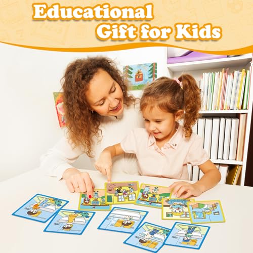 Kasfalci Sequencing Cards – 50 Picture Story Cards for Language & Social Skills