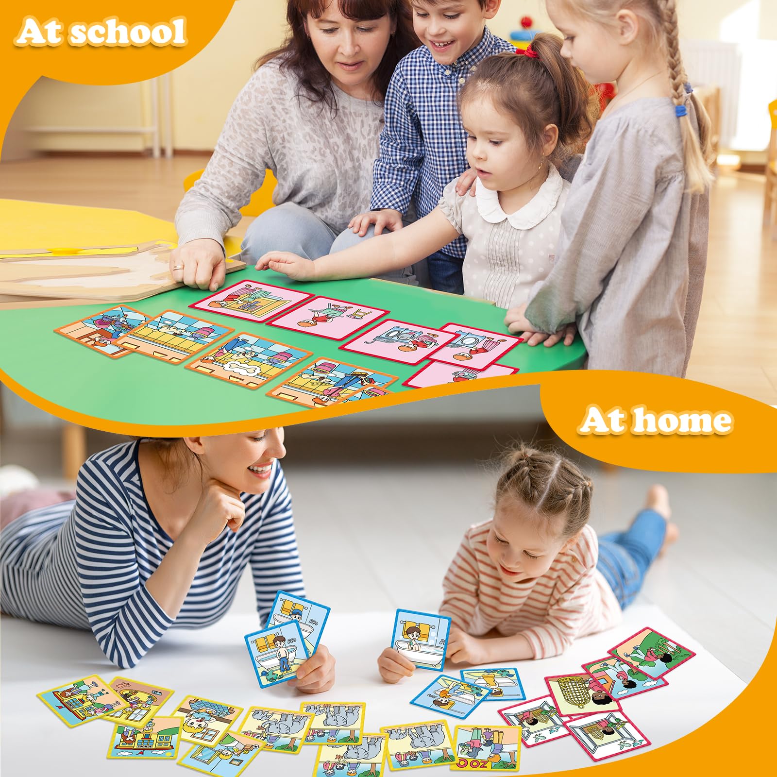 Kasfalci Sequencing Cards – 50 Picture Story Cards for Language & Social Skills