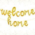 KatchOn 16 Inch Gold Welcome Home Balloons – Reusable Foil Banner for Homecoming Decorations