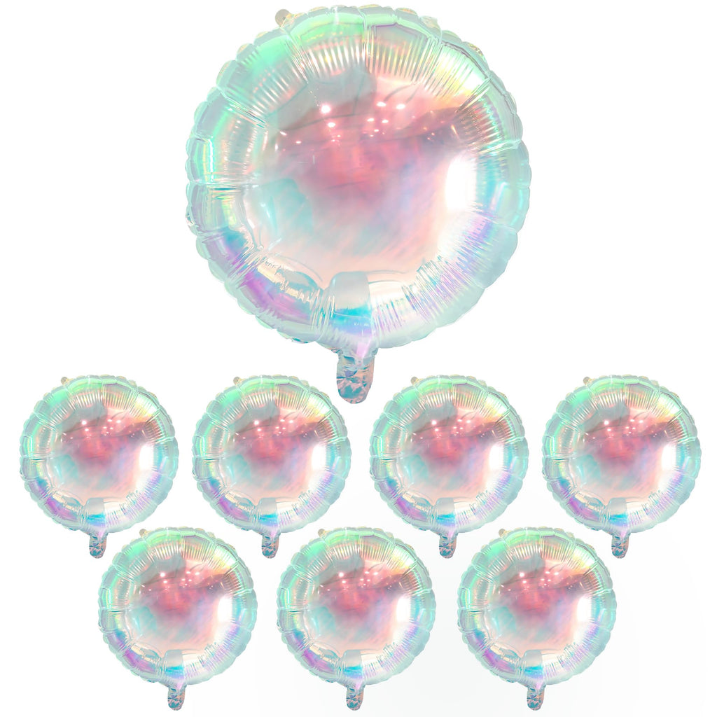 KatchOn 19 Inch Iridescent Foil Balloons - Pack of 8 Holographic Party Balloons for Birthdays, Baby Showers & More