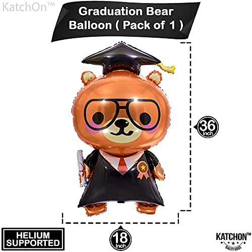 KatchOn 36-Inch Graduation Bear Balloon Set – 5-Pack for 2026 Kindergarten & Preschool Party Decorations