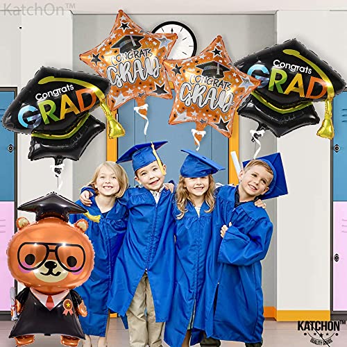 KatchOn 36-Inch Graduation Bear Balloon Set – 5-Pack for 2026 Kindergarten & Preschool Party Decorations
