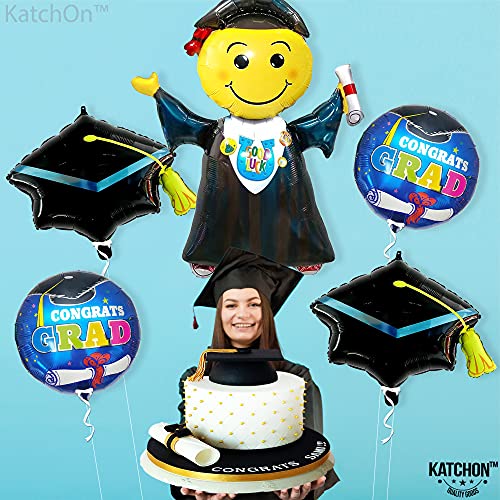 KatchOn 40-Inch Jumping Graduation Balloon 2026 - Blue & Black Foil Balloon Set for Preschool Kindergarten Graduation Party Decorations