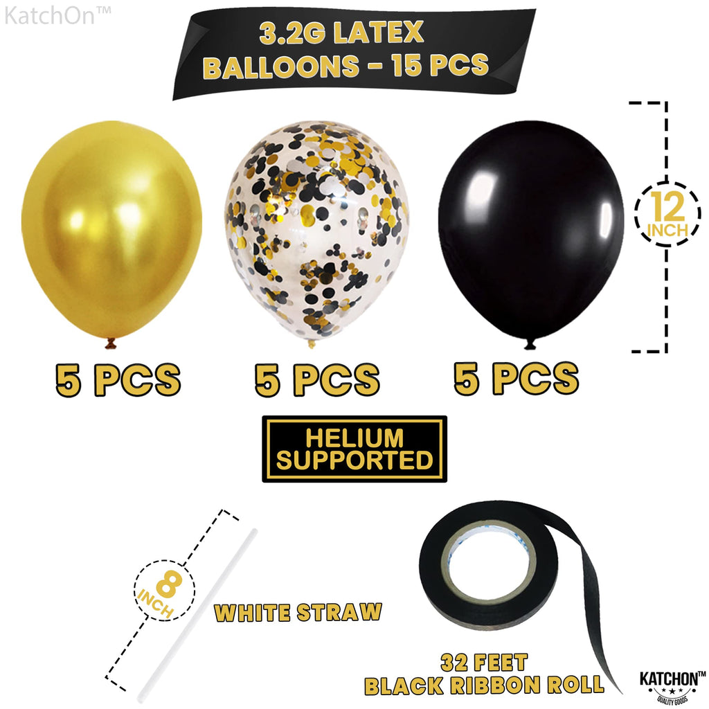KatchOn Black We Are So Proud of You Balloons - 16 Inch Foil Banner, Pack of 16 for Graduation Decorations 2026