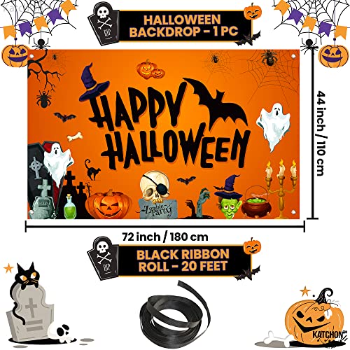 KatchOn Day of the Dead Backdrop 72x44 Inch – Mexican Halloween Banner for Dia De Los Muertos Decor