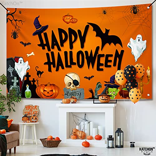 KatchOn Day of the Dead Backdrop 72x44 Inch – Mexican Halloween Banner for Dia De Los Muertos Decor