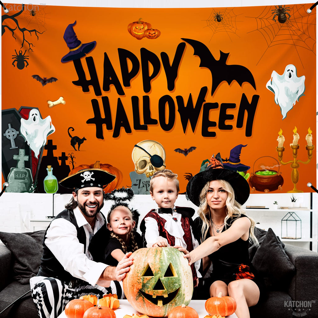 KatchOn Day of the Dead Backdrop 72x44 Inch – Mexican Halloween Banner for Dia De Los Muertos Decor