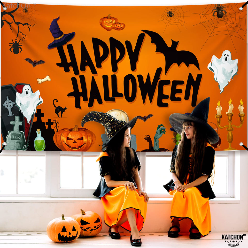 KatchOn Day of the Dead Backdrop 72x44 Inch – Mexican Halloween Banner for Dia De Los Muertos Decor