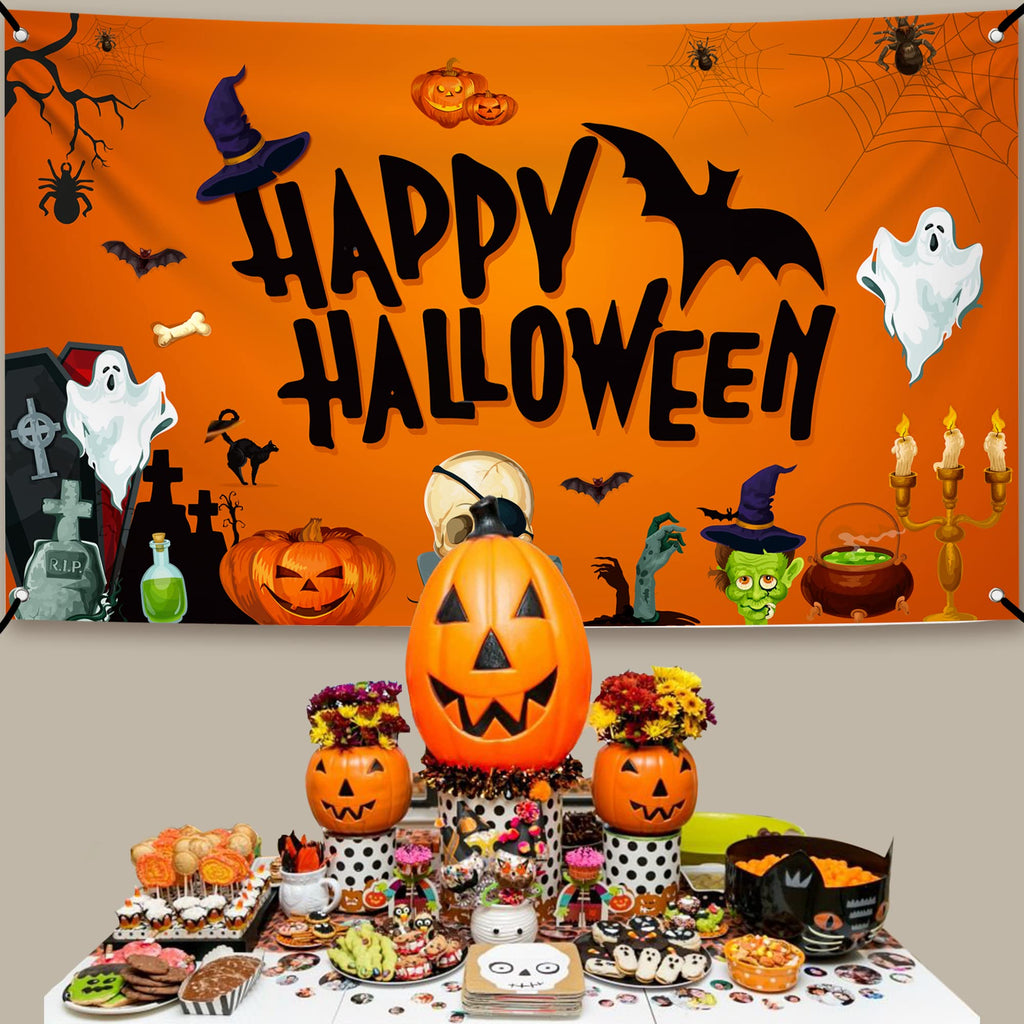 KatchOn Day of the Dead Backdrop 72x44 Inch – Mexican Halloween Banner for Dia De Los Muertos Decor