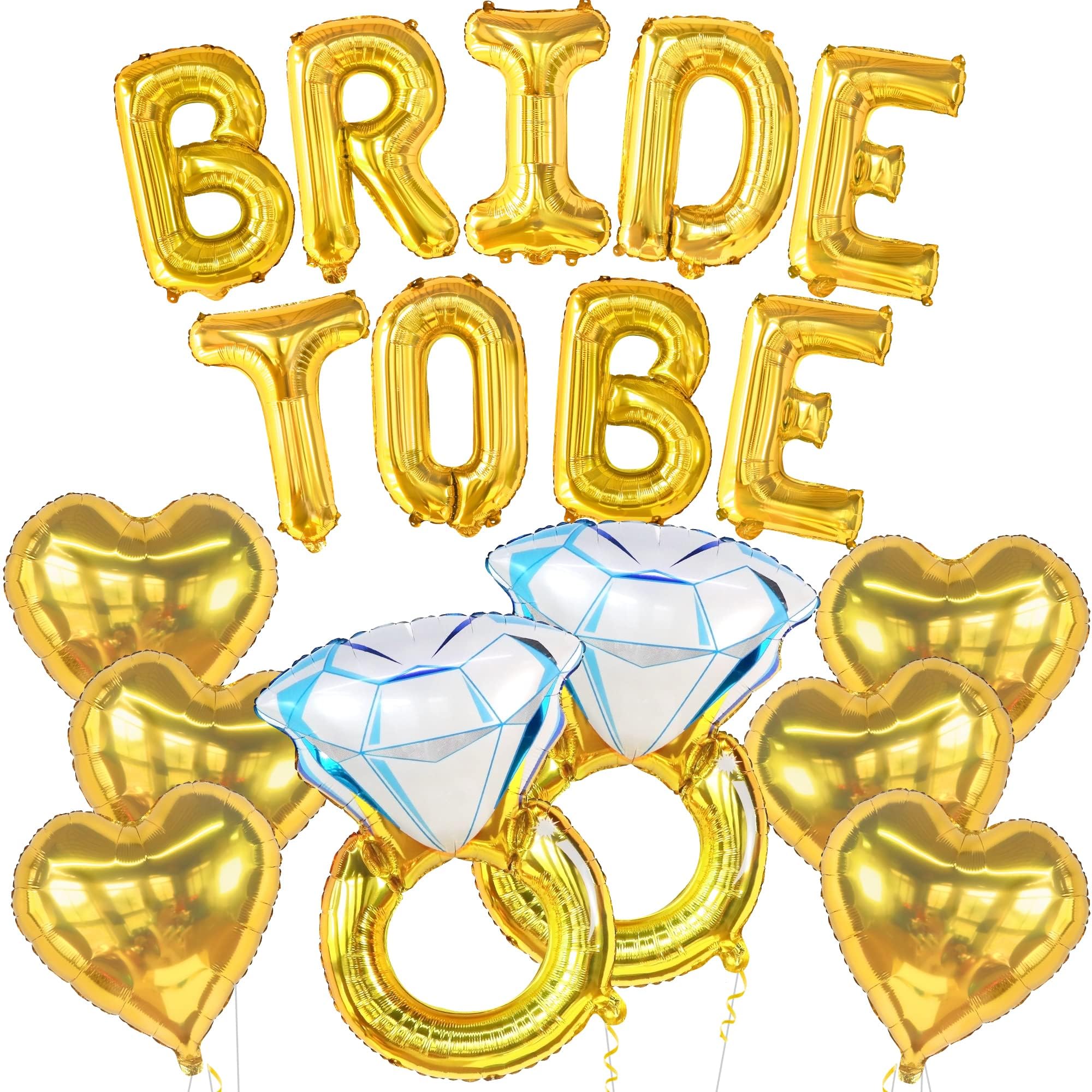 KatchOn Gold Bride To Be Balloons Set – 17 Pieces for Bridal Shower & Bachelorette Party Decor