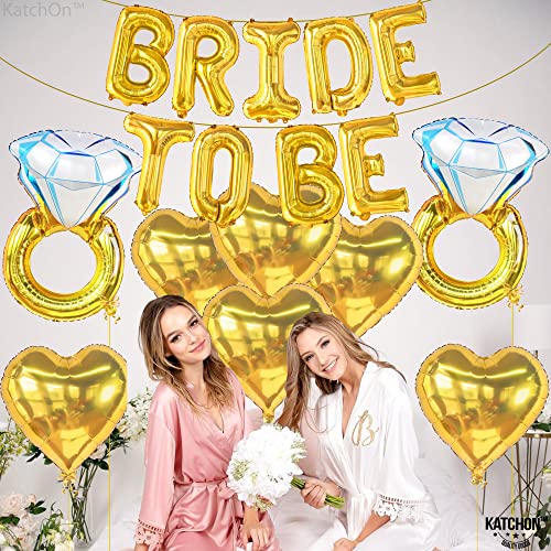 KatchOn Gold Bride To Be Balloons Set – 17 Pieces for Bridal Shower & Bachelorette Party Decor