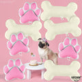 KatchOn Pink Dog Bone & Paw Balloons – 8 Pack, 29 Inch, Self-Sealing Foil Balloons for Dog Birthday Party Decorations