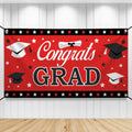 KatchOn Red and Black Graduation Banner 2026 – 72x44 Inch Fabric Banner with Corner Rings