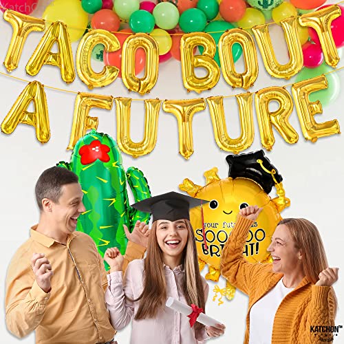 KatchOn Taco Bout A Future Balloon Set – 3 Foil Balloons for Graduation 2026 Decorations