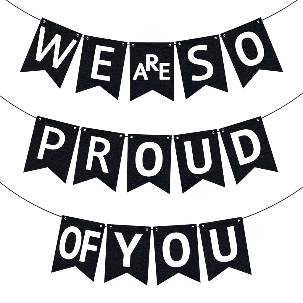 KatchOn We are So Proud of You Banner - 10ft Pre-Strung Congratulations Banner for 2026 Graduation Decorations