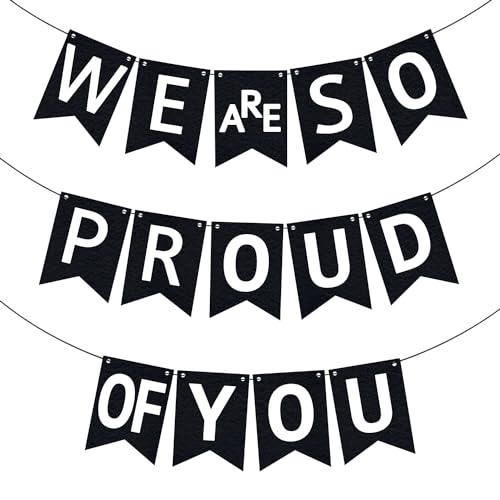 KatchOn We are So Proud of You Banner - 10ft Pre-Strung Congratulations Banner for 2026 Graduation Decorations