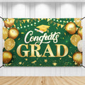KatchOn XtraLarge Green & Gold Graduation Banner 2026 - 72x44 Inch Cloth Backdrop for Class of 2026