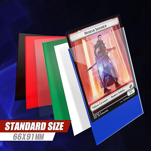 Katomula 300 Pack Clear Card Sleeves - Tear-Resistant Matte Textured Standard Size (66x91mm) for MTG and More