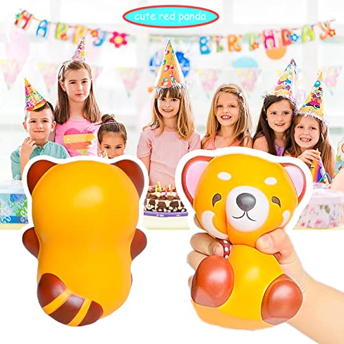 Kawaii Red Panda Slow Rising Squishy Toy – PU Foam Raccoon Panda Stress Relief Squeeze