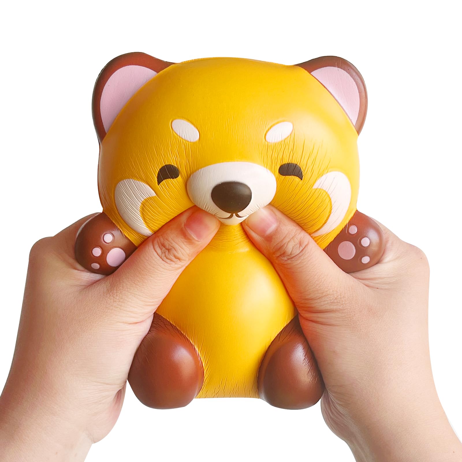 Kawaii Red Panda Slow Rising Squishy Toy – PU Foam Raccoon Panda Stress Relief Squeeze