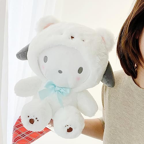 Kawaii White Bear Cross-Dressing Plush Toy - Soft Stuffed Animal Pillow for Kids, 20 cm