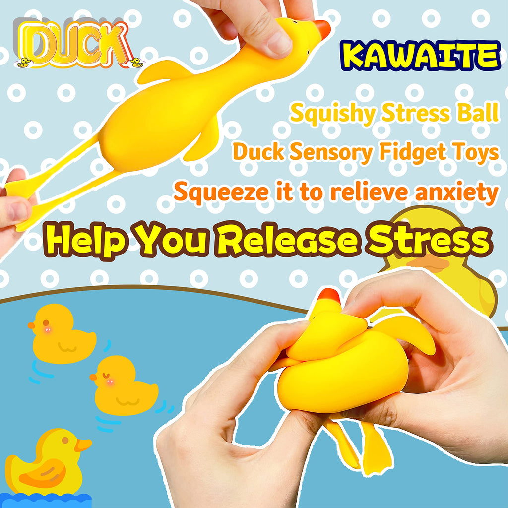 Kawaite Duck Dough Ball Fidget Toy – Squishy Stress Relief Ball for Kids and Adults