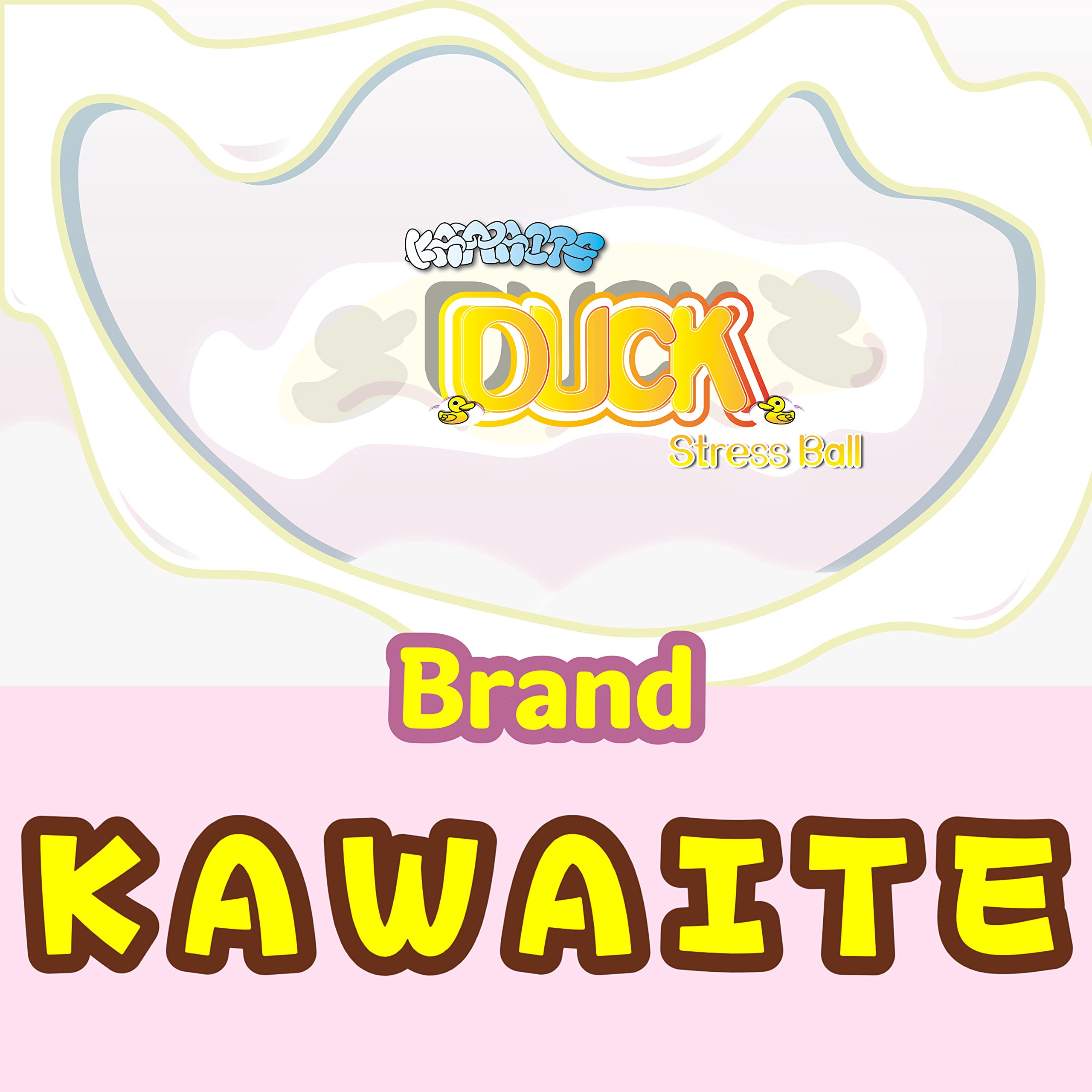 Kawaite White Duck Squishy Stress Ball – Stretchy Dough Fidget Toy for Anxiety Relief, Safe TPR Material, Fun for Kids and Adults