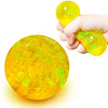 Kawaite Yellow Glitter Stress Ball Fidget Toy – Squishy, Stretchy Stress Relief for Kids and Adults