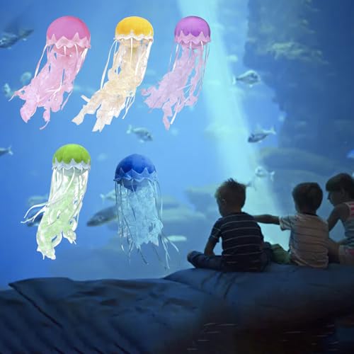 KAYBOBEZK Blue Jellyfish Plush Toy - 15.9 Inch Soft Stuffed Animal, Handmade Plush Pillow for Kids Room Decor