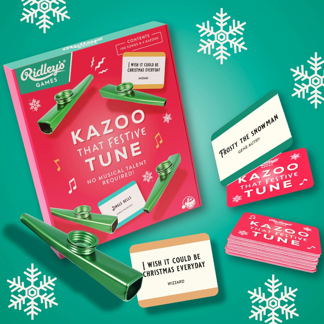 Kazoo That Festive Tune – Holiday Game with 4 Kazoos & 100 Songs | Ridley's