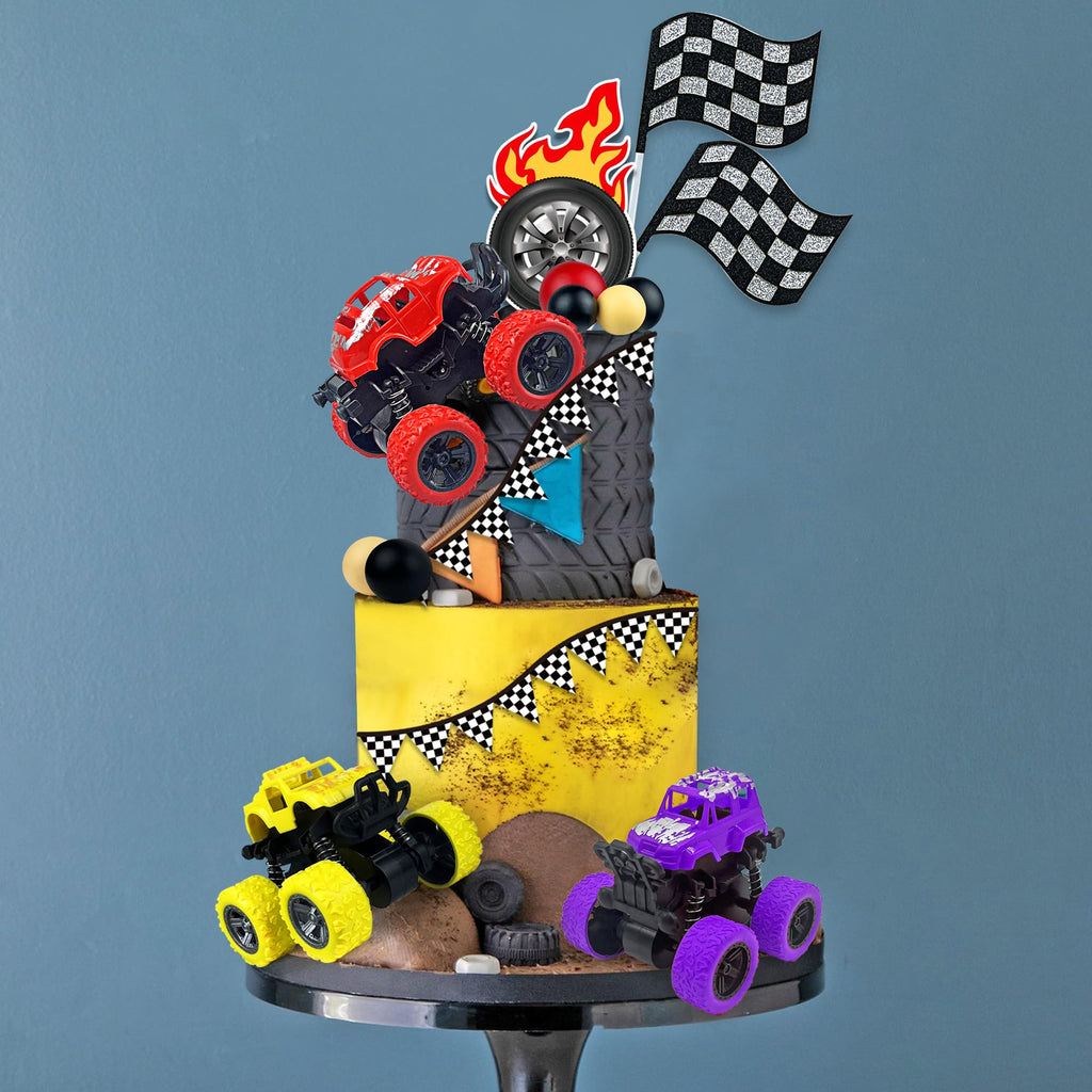 KEEPARTY 20-Piece Truck Cake Decoration Set – Off-Road Vehicle Cake Toppers for Car-Themed Parties