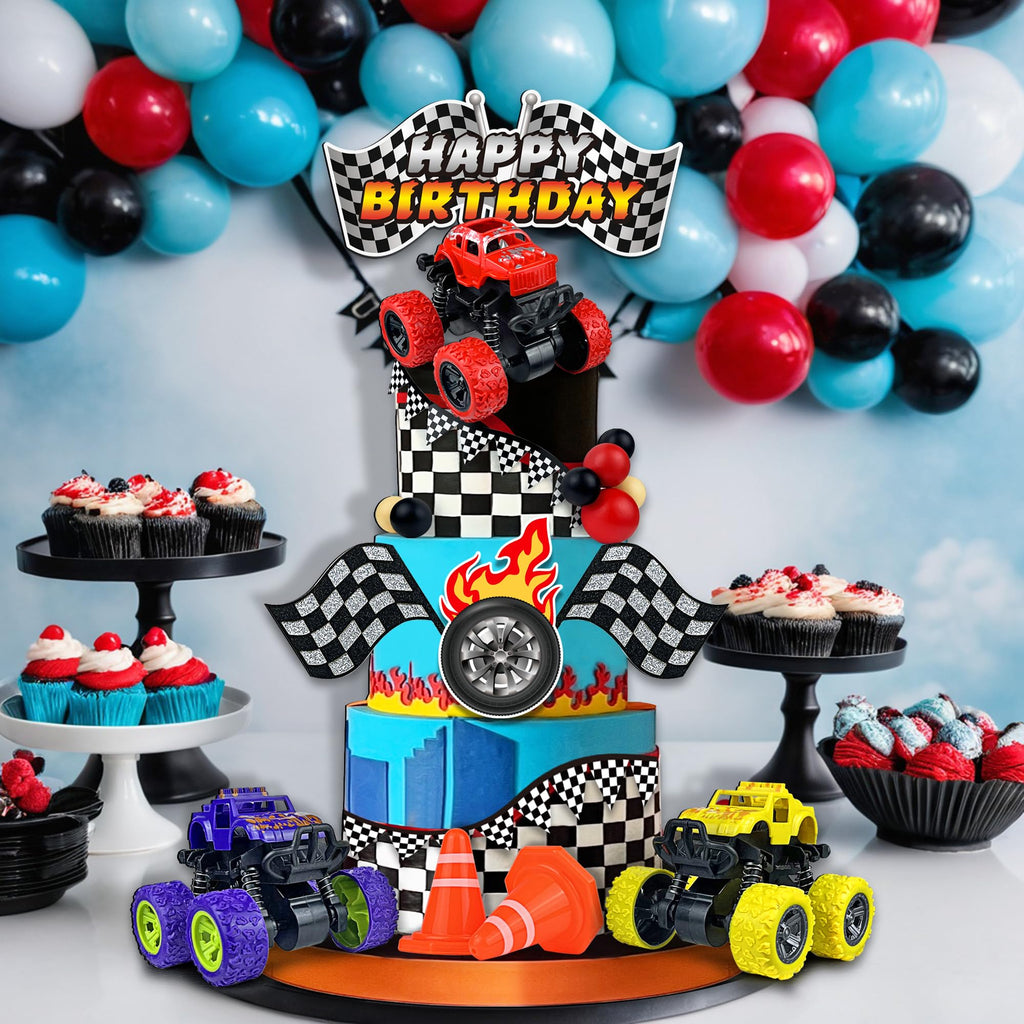 KEEPARTY 20-Piece Truck Cake Decoration Set – Off-Road Vehicle Cake Toppers for Car-Themed Parties