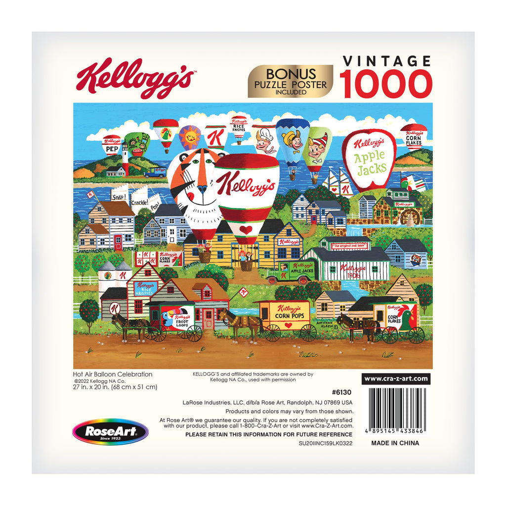 Kellogg's Hot Air Balloon Celebration 1000-Piece Jigsaw Puzzle by RoseArt