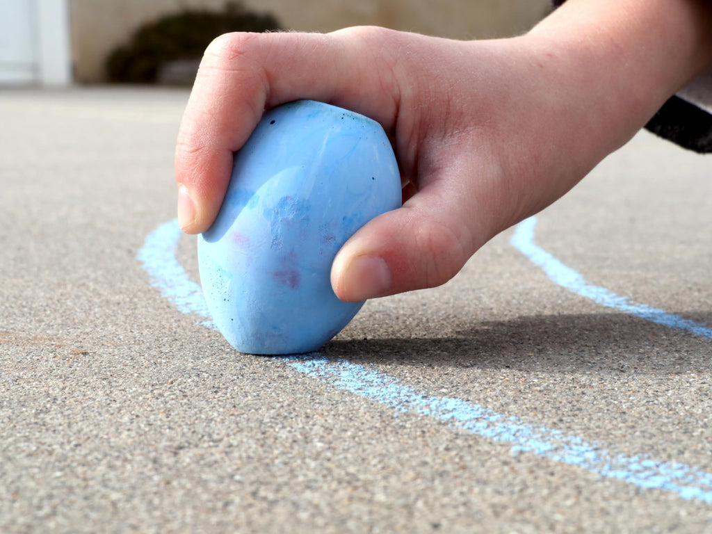 Kid Made Modern 6-Piece Neon Sidewalk Chalk Set - Washable Egg Chalk for Outdoor Play, Chalkboard Art, Ages 3+