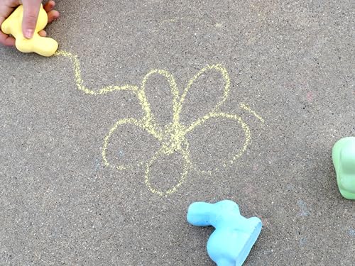 Kid Made Modern Bunny Sidewalk Chalk Set – 5 Washable Multicolor Chalks for Kids Ages 3+