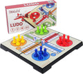 KIDAMI Magnetic Ludo Board Game – Foldable, Portable Travel Set for All Ages (9.5x9.5 in)