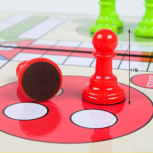 KIDAMI Magnetic Ludo Board Game – Foldable, Portable Travel Set for All Ages (9.5x9.5 in)