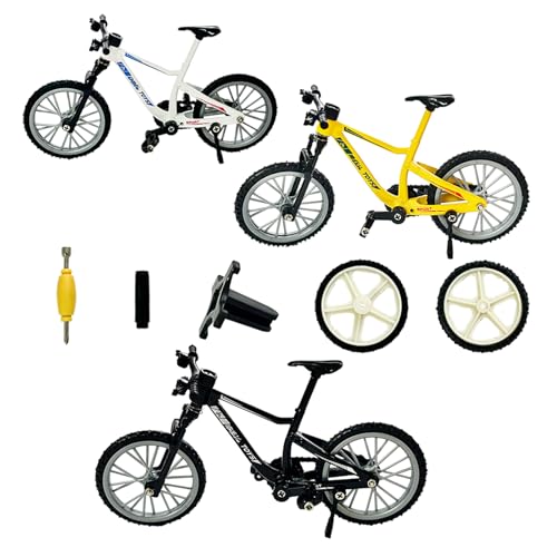 Kidbeile 3-Pack Metal Mini BMX Finger Bikes – 1:18 Scale, Disassemblable, Display Ready