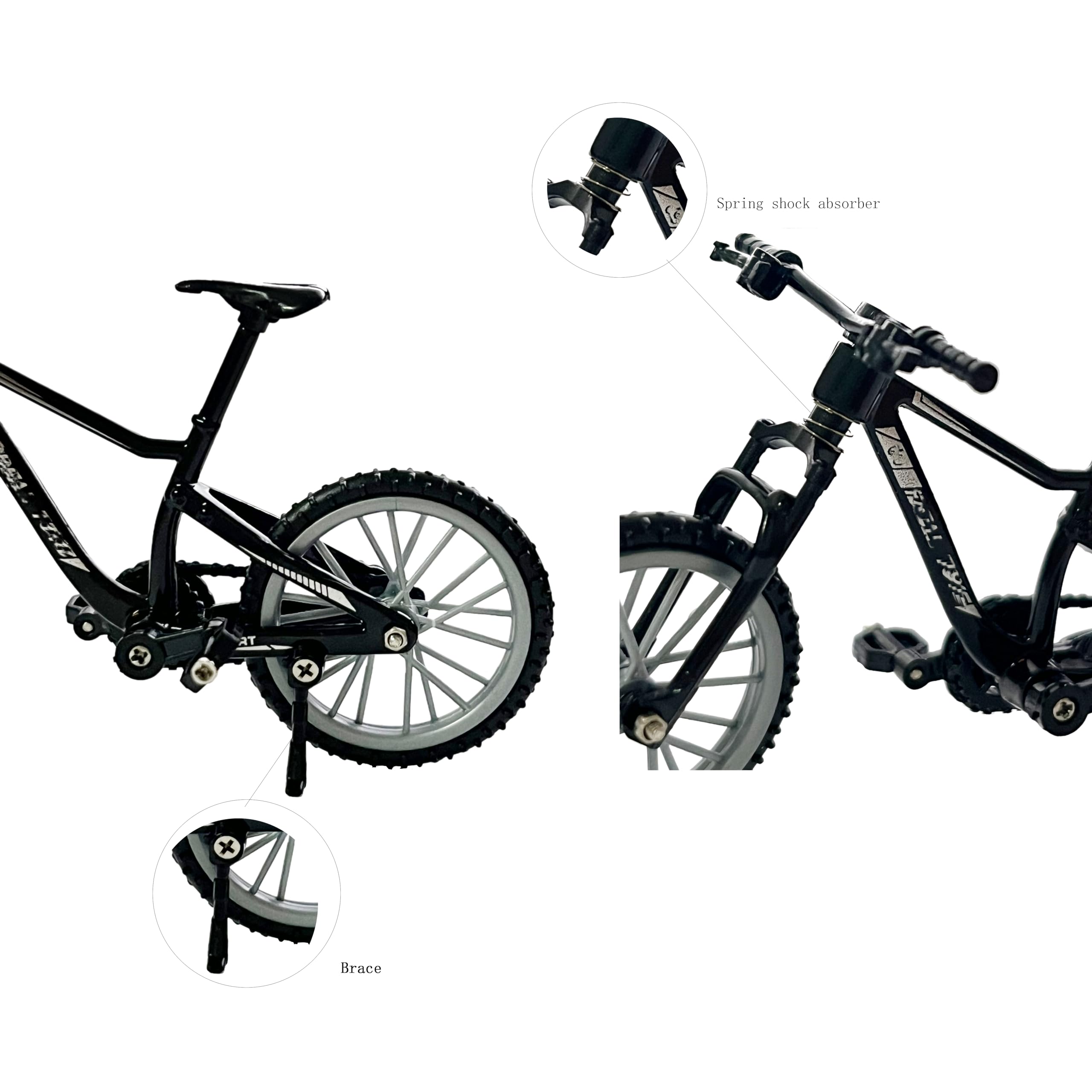 Kidbeile 3-Pack Metal Mini BMX Finger Bikes – 1:18 Scale, Disassemblable, Display Ready