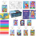 Kiddelo 28 Pack Valentine’s Day Gifts for Kids Classroom Exchange – Mini Coloring Books with Crayons, Non Candy Party Favors