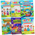 KiddieLoot 12-Pack Coloring Books for Kids Ages 4-8 – Dinosaurs, Monsters, Vehicles, Alphabet, Numbers & Shapes – 8.5x11 Inches