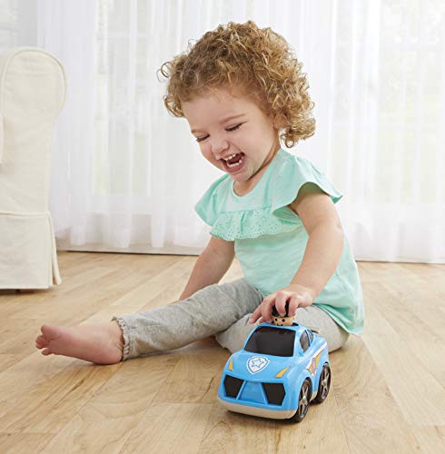 Kidoozie Press ‘n Zoom Police Car – No-Battery Toddler Push Vehicle with Moving Spoiler