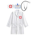 Kids Doctor Coat Set with Stethoscope - 4-Piece Role Play Costume for Boys and Girls Ages 3-12
