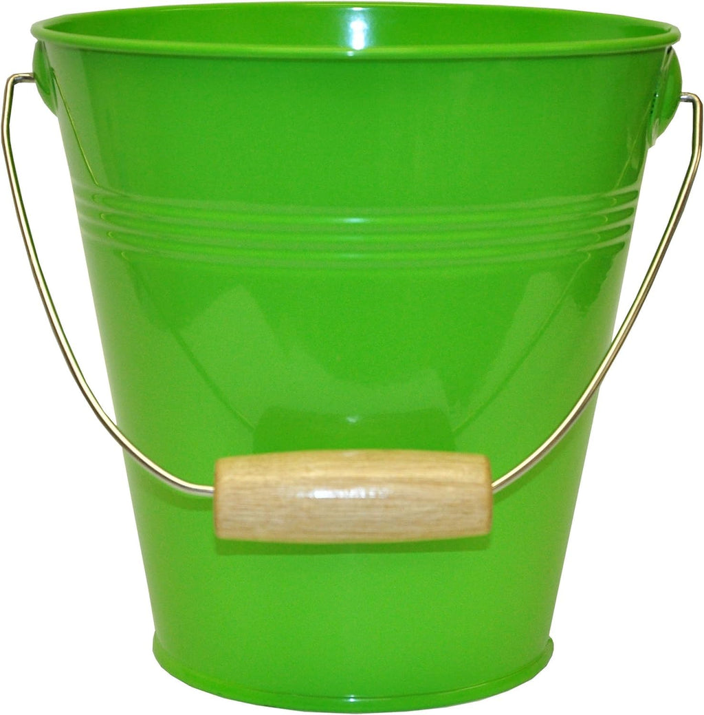 Kids Garden Tool Set with Metal Pail – Real Shovel, Rake, Cultivator for Outdoor Play