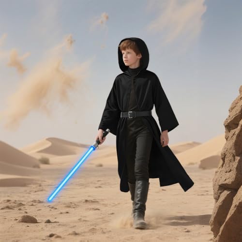 Kids Knight Robe Hooded Cloak for Boys – Prebene Halloween Costume Ages 3-14