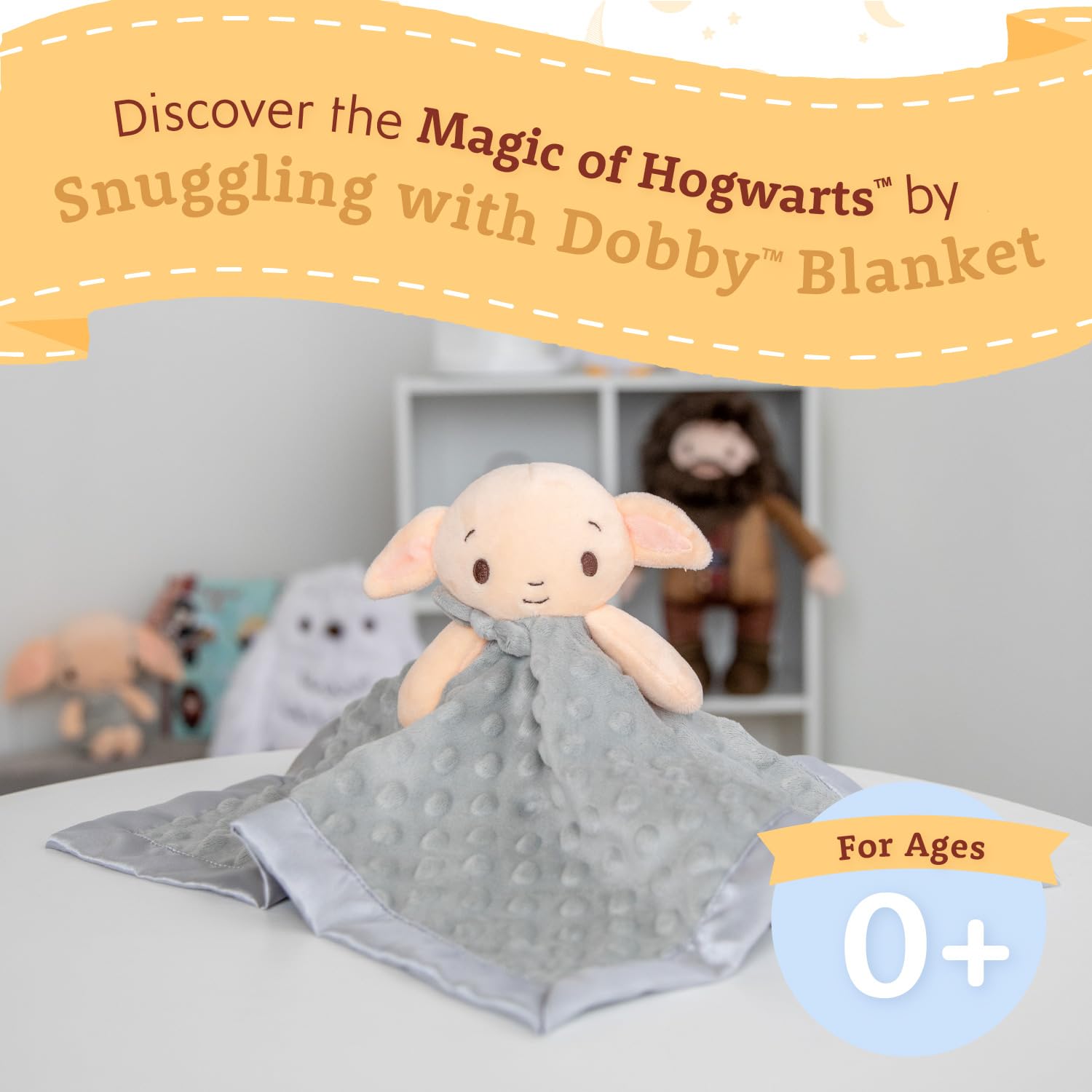KIDS PREFERRED Harry Potter Dobby 12-Inch Lovey Security Blanket for Babies