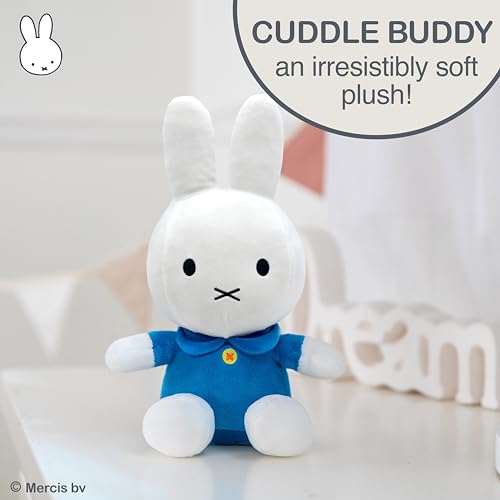 Kids Preferred Miffy Plush Toy (8 inch) – Soft Boa Bunny Stuffed Animal in Blue Dress